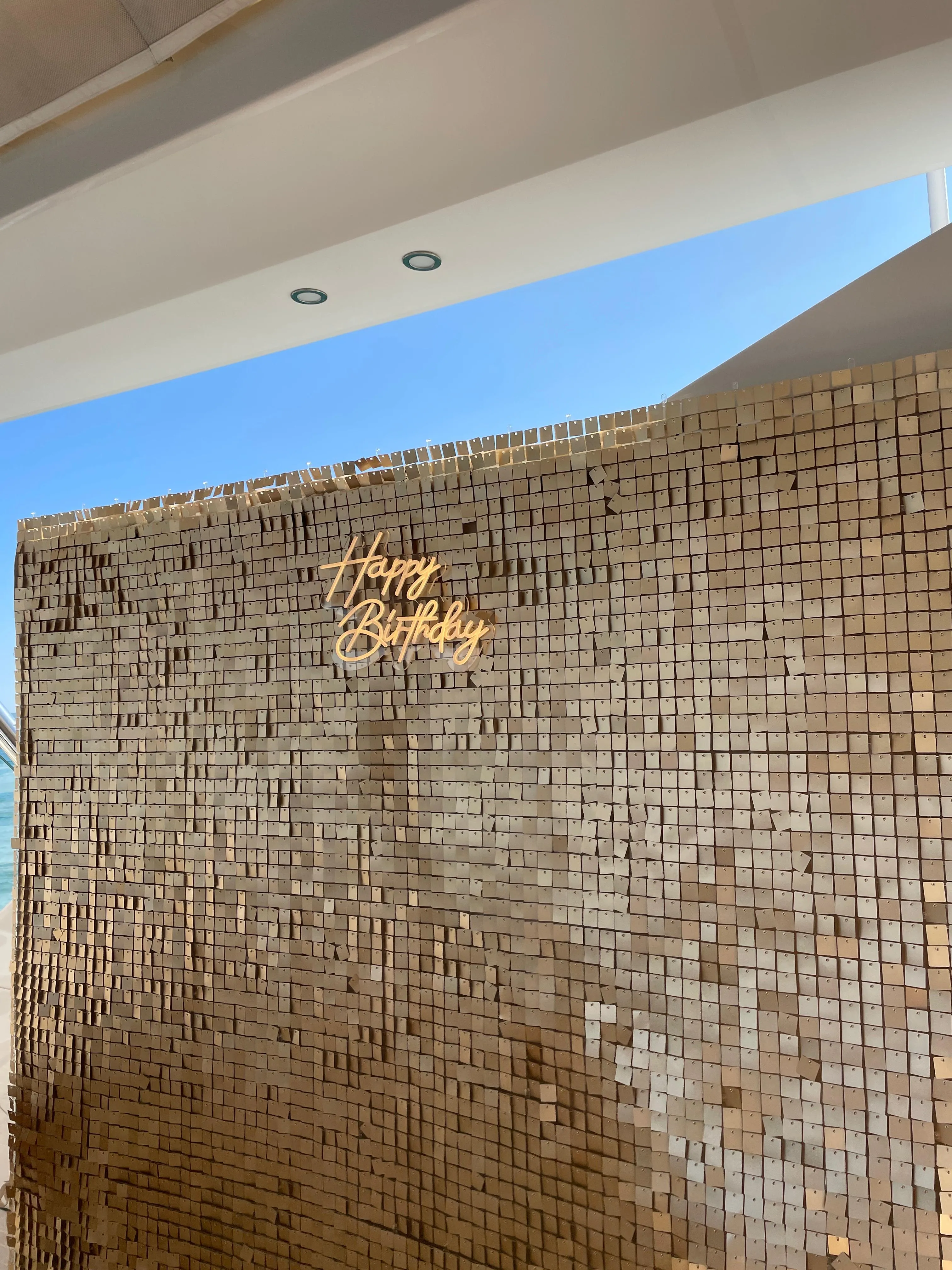 Champagne shimmer wall